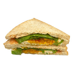 sandwich on white background