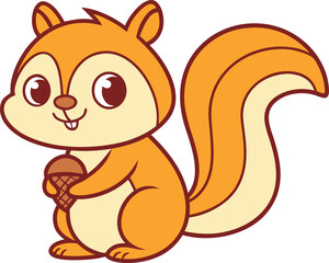 Cute Squirrel Illustration. Forest Squirrel Artwork. Wild Squirrel Design Set. Brown Squirrel Collection. Woodland Squirrel Illustration. Sitting Squirrel Artwork. Playful Squirrel Design