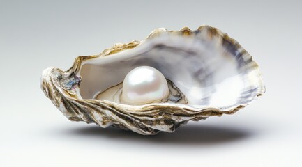Pearl nestled within an open oyster shell (5)