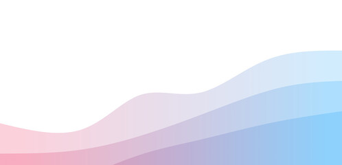 Soft Flowing Waves Pink Blue Gradient Abstract Background with Copy Space