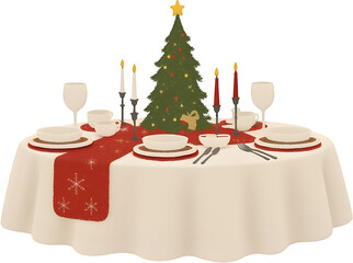 크리스마스저녁식사테이블세팅