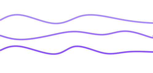 Abstract Wavy Purple Lines on White Background - Modern Flowing Design Element, Sound Wave, or Data Visualization