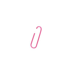 Pink Paper Clip Isolated