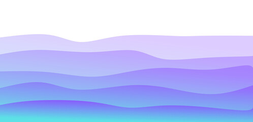 Abstract Wavy Gradient Background with Pastel Purple, Blue, and Teal Layers – Fluid Motion Design for Modern Concepts