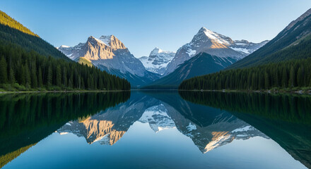 Fototapeta premium Crystal-clear alpine lake