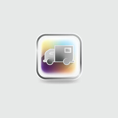 Modern icon delivery car user interface concept design vector