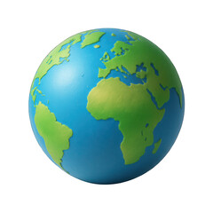 Fototapeta premium Globe rendering showing Europe, Africa and Americas against a solid black backdrop