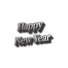 New year's day creative lettering typography art graphic