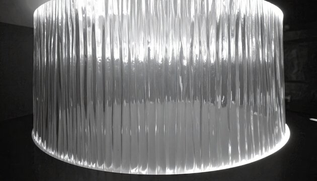 Curved Glass Panel with Luminous Edges Minimalist Design - Powered by Adobe