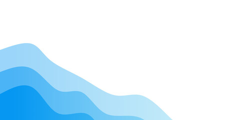 Abstract Blue Wavy Gradient Layers Background