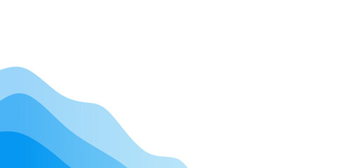 Abstract Blue Wavy Layers Background with Gradient Effect and Copy Space for Modern Design
