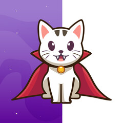 Cute Halloween Cats Vector Collection