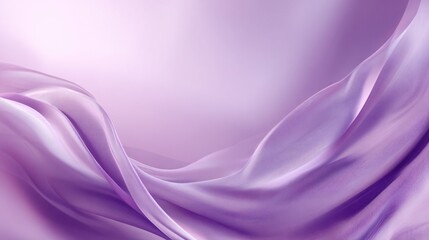 Obraz premium A smooth flowing fabric in shades of purple drapes gracefully forming soft waves and textures. The light creates a tranquil dreamy ambiance with subtle movement.