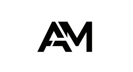 Elegant monogram design combining letters A and M for modern business identity style