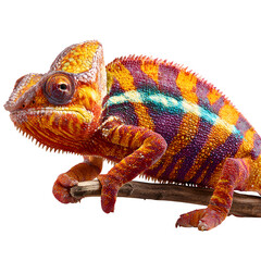 chameleon on a white background