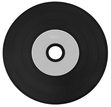 black cd isolated on transparent background