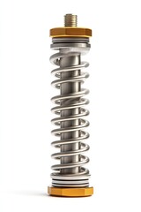 Metal spring mechanism, isolated