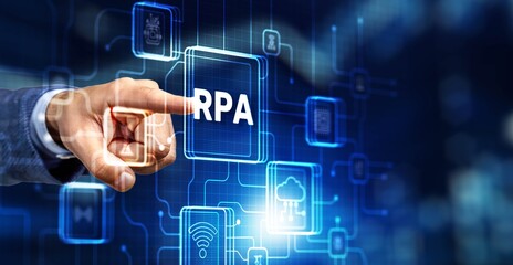 RPA Robotic process automation. Business process optimisation