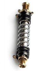 Metallic shock absorber, top-down view