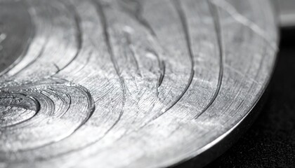 Silver Guilloch? Swirl Pattern Metal Disc Texture