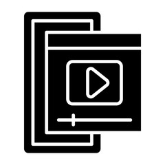 Fototapeta premium Video player Icon