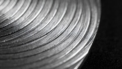 Silver Guilloch? Swirl Disc Texture Close Up