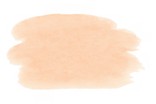 Watercolor beige paint splash graphic element on transparent background blending texture concept