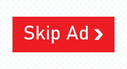 Skip ad button. Skip ads button, skip ad button, Skip ads button for website. Skip ads white transparent button.