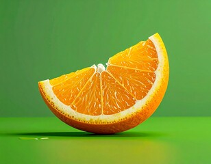 Isolated orange  fruit on green screen background