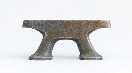 Small, bronze-toned anvil-like object