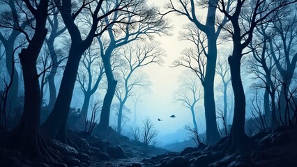 Exhibition of artistic scenes in the Blue Forest