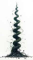 Artistic display of spiral objects