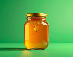 Isolated honey on green screen background