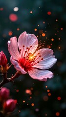 Artistic display of pink flowers