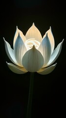 Artistic display of white lotus flowers