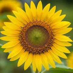 Fototapeta premium Vibrant Yellow Sunflower Blossom in Full Bloom on a Sunny Day.