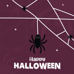 vector illustration of a halloween spider