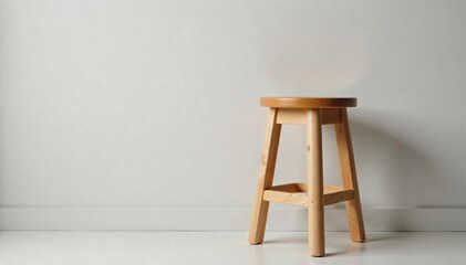 Modern Wooden Stool Sleek Minimalist Design for Kitchen, Bathroom, or Bedroom. Eco-Friendly & Contemporary Style. Perfect for Indoor Use. Adds a Touch of Elegance to Any Space.