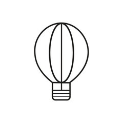 Obraz premium Minimal Hot Air Balloon Icon for Travel and Adventure Design