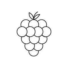 Minimal Grapes Fruit Icon for Food and Healthy Design