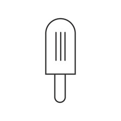 Minimal Popsicle Icon for Summer and Dessert Design