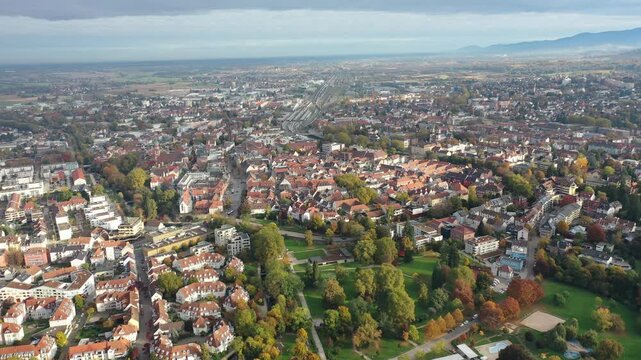 Offenburg in Germany - Aerial View with Drone