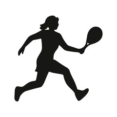 Padel tennis player silhouette
