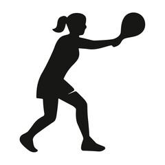 Padel tennis player silhouette