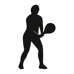 Padel tennis player silhouette