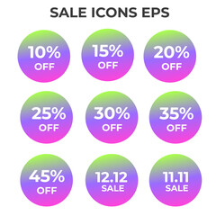 Sale Icons EPS Collection - Discount Badges for Promotions and Offers.