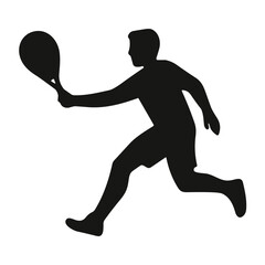 Padel tennis player silhouette