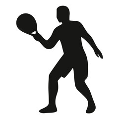 Padel tennis player silhouette