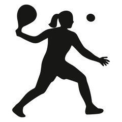 Padel tennis player silhouette