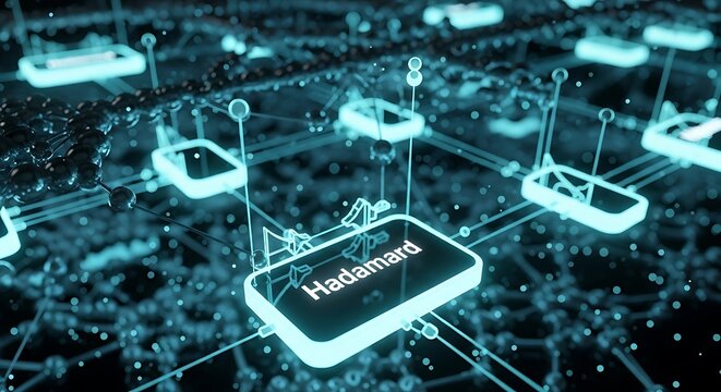 Abstract network nodes connecting in cyberspace with glowing blue lines, representing data flow and digital communication in a futuristic style.